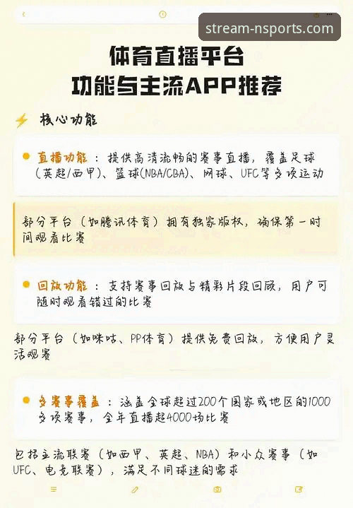 n体育直播平台对比：选择最佳观赛方案的实用指南